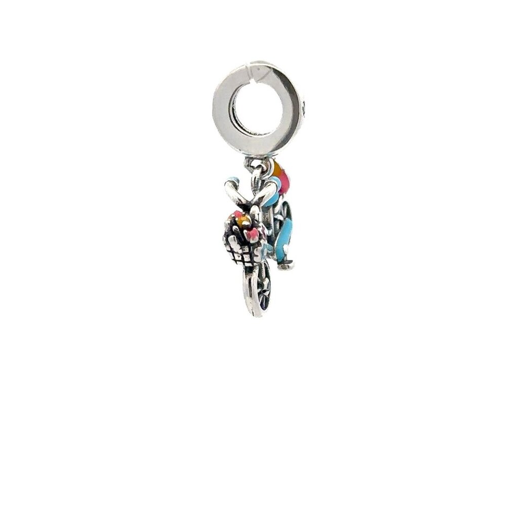 925 Sterling Silver Charm Bead For Bracelet Necklace Bike Bicycle - Picture 5 of 9